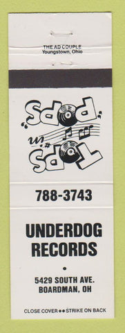 Matchbook Cover - Underdog Records Boardman OH