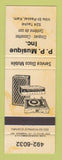 Matchbook Cover - PP Musique Music Store Sterea Ville St Pascal QC