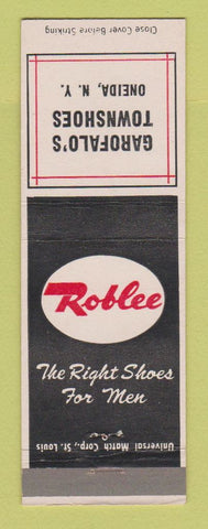 Matchbook Cover - Roblee Men's Shoes Garofalo's Oneida NY