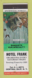 Matchbook Cover - Hotel Frank Central Islip NY