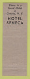 Matchbook Cover - Hotel Seneca Geneva NY