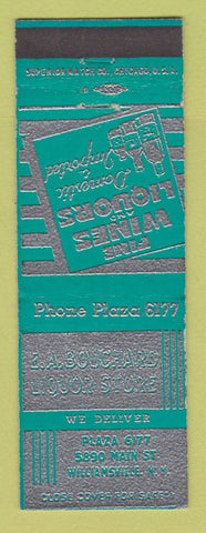 Matchbook Cover - EA Bouchard Liquor Store Williamsville NY