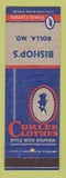 Matchbook Cover - Curlee Men's Clothes Bishop's Rolla MO