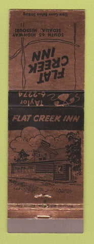 Matchbook Cover - Flat Creek Inn Sedalia MO