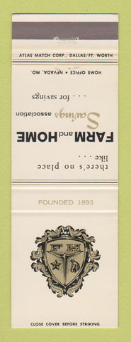 Matchbook Cover - Farm and Home Savings Nevada MO