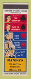 Matchbook Cover - Randa's Sedalia MO restaurant