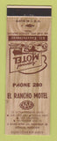 Matchbook Cover - El Rancho Motel Sedalia MO