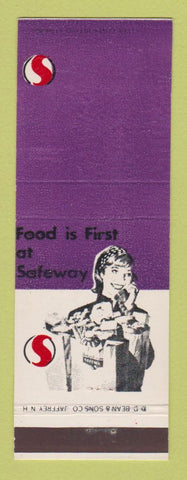 Matchbook Cover - Safeway Grocery Stores girlie DD Bean