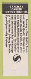 Matchbook Cover - Safeway Grocery Stores girlie DD Bean
