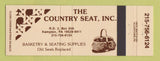 Matchbook Cover - Country Seat Baskets Chairs Kempton PA