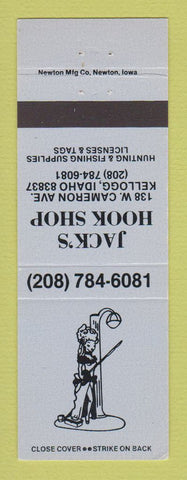 Matchbook Cover - Jack's Hook Shop Kellogg ID hunting fishing