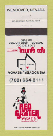 Matchbook Cover - Red Garter Casino Wendover NV girlie