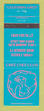 Matchbook Cover - Chee Chee Club Santa Ana CA strip club? Billiards girlie