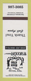 Matchbook Cover - Anderson's Liquor Devon AB penguin SAMPLE