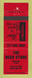 Matchbook Cover - The Beer Store liquor Hazleton PA RED WEAR