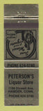 Matchbook Cover - Peterson's Liquor Store Hamden CT GOLD
