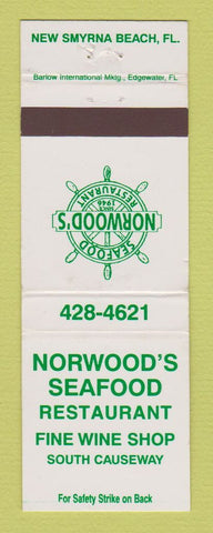 Matchbook Cover - Norwood's Seafood Restaurant New Smyrna Beach FL