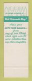 Matchbook Cover - Bermuda Wine and Spirits Hamilton Bermuda SAMPLE