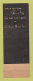 Matchbook Cover - Bulova Watches William Johnston Seaford LI Jewelry