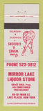 Matchbook Cover - Mirror Lake Liquor Store Lake Placid NY WEAR