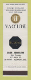 Matchbook Cover - Bulova Watches Jade Jewelry Rockport IN