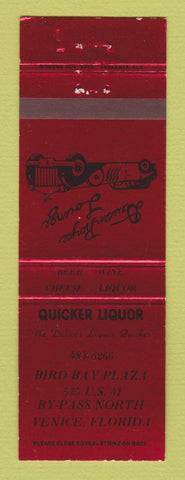 Matchbook Cover - Quicker Liquor Venice FL Deusen Royce Lounge