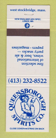Matchbook Cover - Queensborough Spirits Liquor West Stockbridge MA