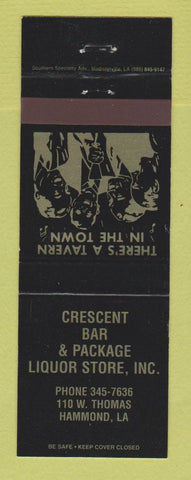 Matchbook Cover - Crescent Bar Liquor Store Hammond LA