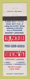 Matchbook Cover - Ben's Discount Liquors Winnemucca Sparks Reno Carson NV