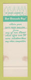 Matchbook Cover - Bermuda Wine and Spirits Hamilton Bermuda SAMPLE