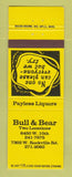 Matchbook Cover - Bull and Bear Liquor Stores Indianapolis IN