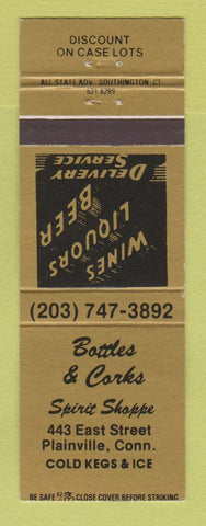 Matchbook Cover - Bottles and Corks Liquor Plainville CT