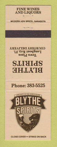 Matchbook Cover - Blythe Spirits Liquor Longboat Key FL