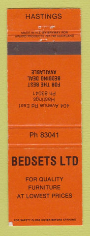 Matchbook Cover - Bedsets Ltd Furniture Hastings New Zealand WEAR