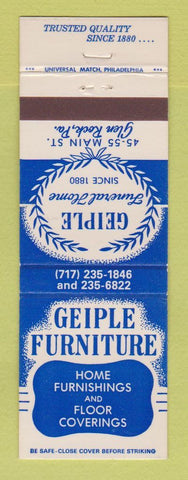 Matchbook Cover - Geiple Funeral Home Glen Rock PA