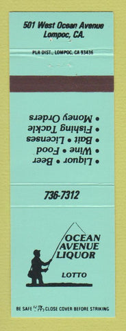 Matchbook Cover - Ocean Avenue Liquor Lotto Lompoc CA