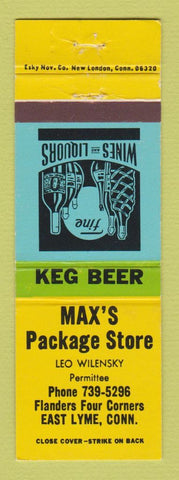 Matchbook Cover - Max's Package Liquor East Lyme CT