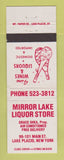 Matchbook Cover - Mirror Lake Liquor Store Lake Placid NY