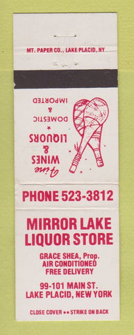 Matchbook Cover - Mirror Lake Liquor Store Lake Placid NY