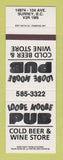 Matchbook Cover - Loose Moose Pub Liquor Surrey BC SAMPLE