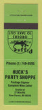 Matchbook Cover - Huck's Party Shoppe Liquor Pizza New Haven MI GREEN