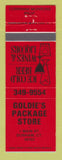 Matchbook Cover - Goldie's Package Store liquor Durham CT RED