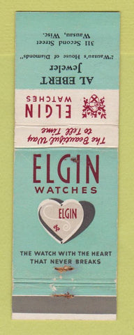 Matchbook Cover - Elgin Watches Al Ebert Jewelry Wausau WI