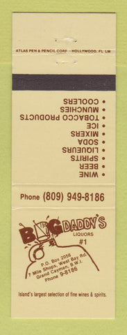 Matchbook Cover - Big Daddy's Liquors Grand Cayman British West Indies