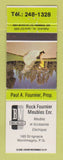 Matchbook Cover - Rock Fournier Meubles Montmagny QC