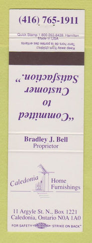 Matchbook Cover - Caledonia Home Furnishings ON