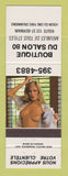 Matchbook Cover - Boutique Du Salon 80 Drummond QC pinup