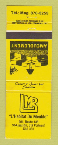 Matchbook Cover - L H Abitat Du Meuble Furniture Portneuf QC