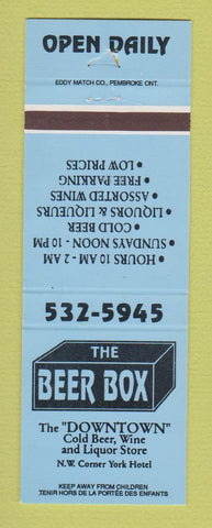 Matchbook Cover - The Beer Box Liquor York? ON WEAR