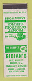 Matchbook Cover - Gibian's Liquor Ramsey NJ WORN BACK